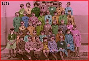 ECOLE BERTHELOT FILLES 1958 CM2 MELLE COSTA